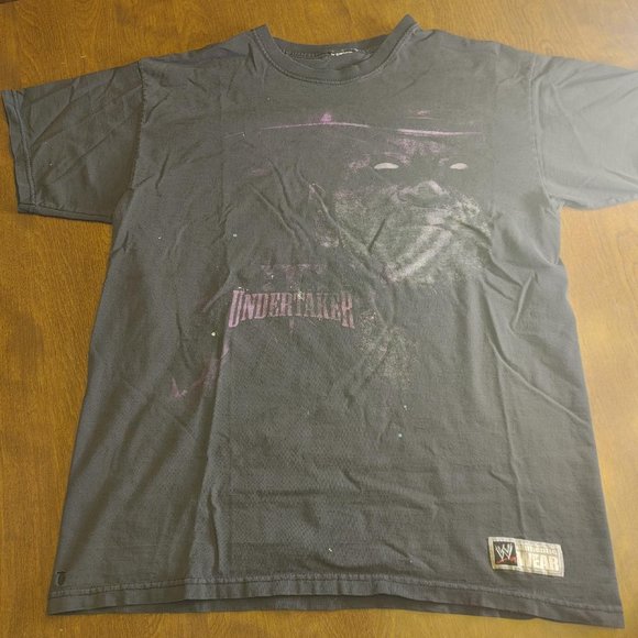 MENS WRESTLING WWE 2008 VINTAGE WWF THE UNDERTAKER T SHIRT : Double sided - Picture 2 of 9